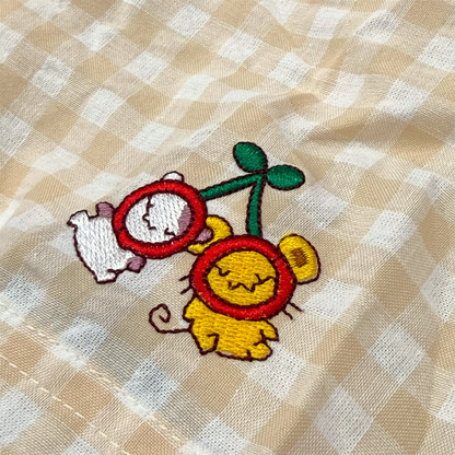 JapanLA x Pompompurin Cherries Gingham Shirt