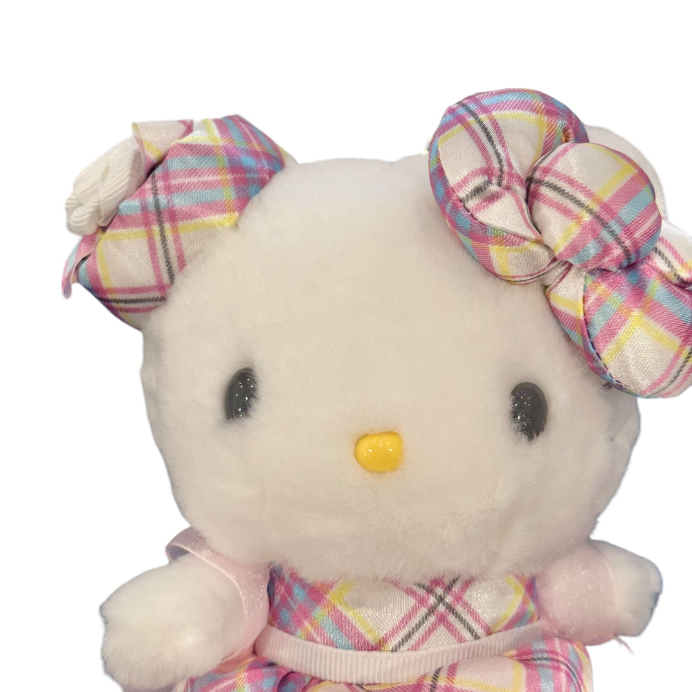 Hello Kitty "Tartan" Mascot Plush Keychain