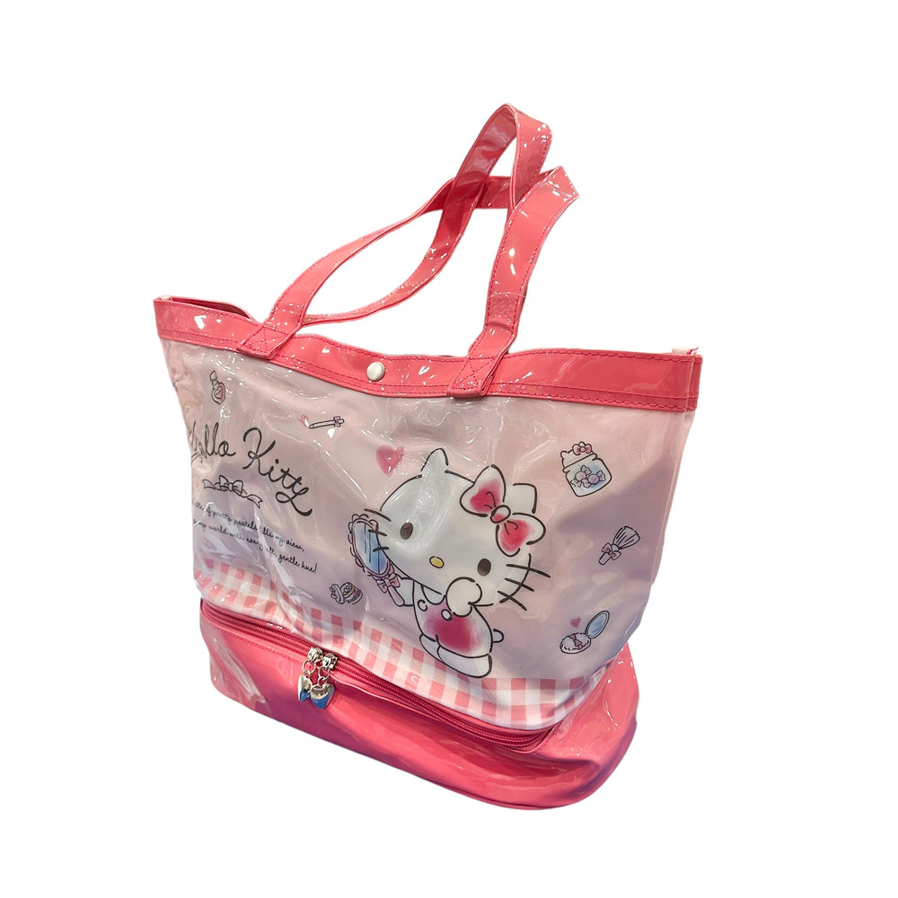 Hello Kitty Vinyl Tote Bag w/ Pocket