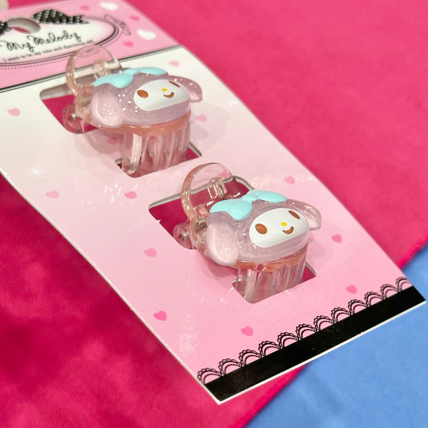 My Melody "Clear" Hair Clip Set