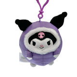 Kuromi "Hooded Puffer Jacket" Mascot Clip On Plush