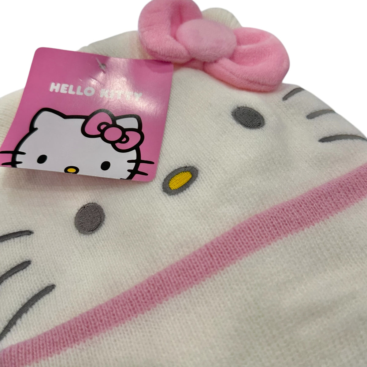 Hello Kitty "Plush Bow Cuff" Hat & Glove Set
