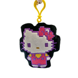 Hello Kitty "Pixel" Squeezable Face Mascot Clip On Plush