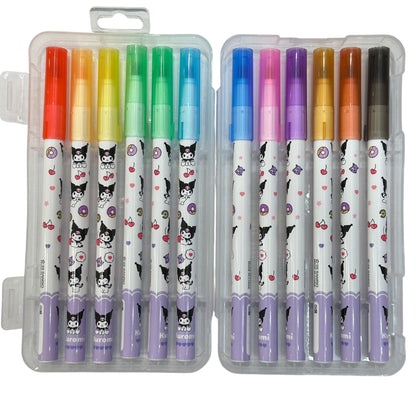 Kuromi Never Drying 12 Color Marker Set