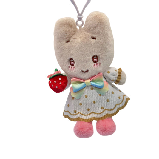 Marroncream "Strawberry Rainbow" Mascot Clip On
