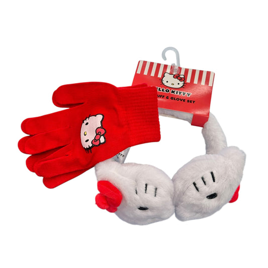 Hello Kitty "Red/White" Earmuff & Gloves Set