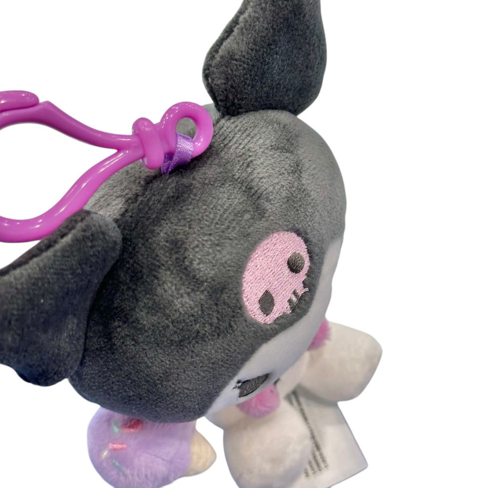 Kuromi "Pastel Check" Mascot Clip-On Plush