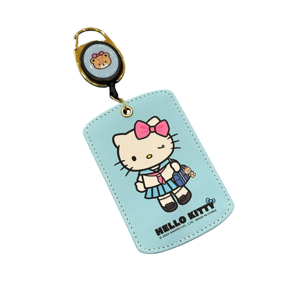 Hello Kitty "Sailor Uniform" Japan Girl Card Case w/ Key Reel