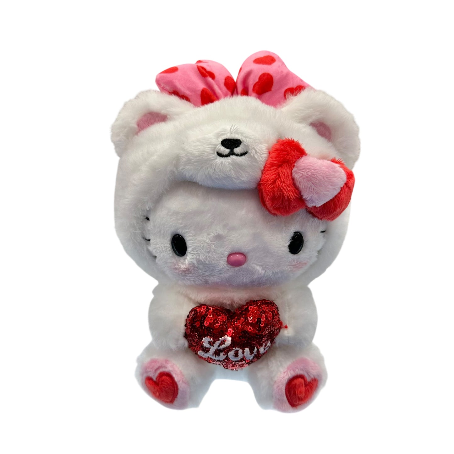 Hello Kitty "Heart Bear White" 8in Plush