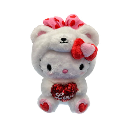 Hello Kitty "Heart Bear White" 8in Plush