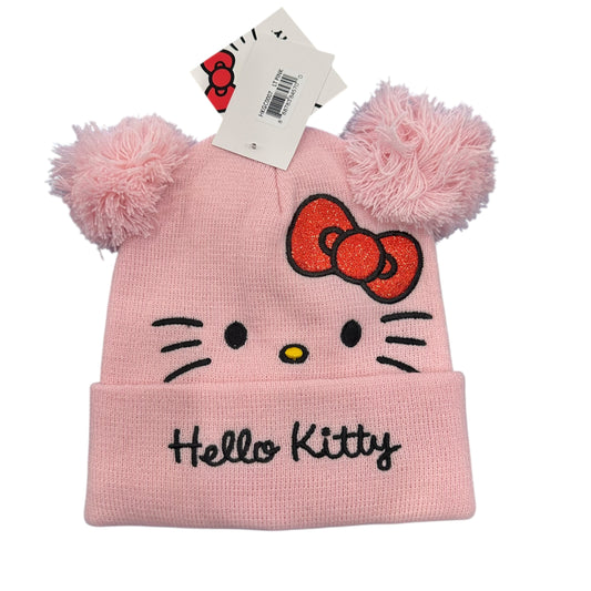 Hello Kitty "Light Pink" Double Pom Beanie & Gloves Set
