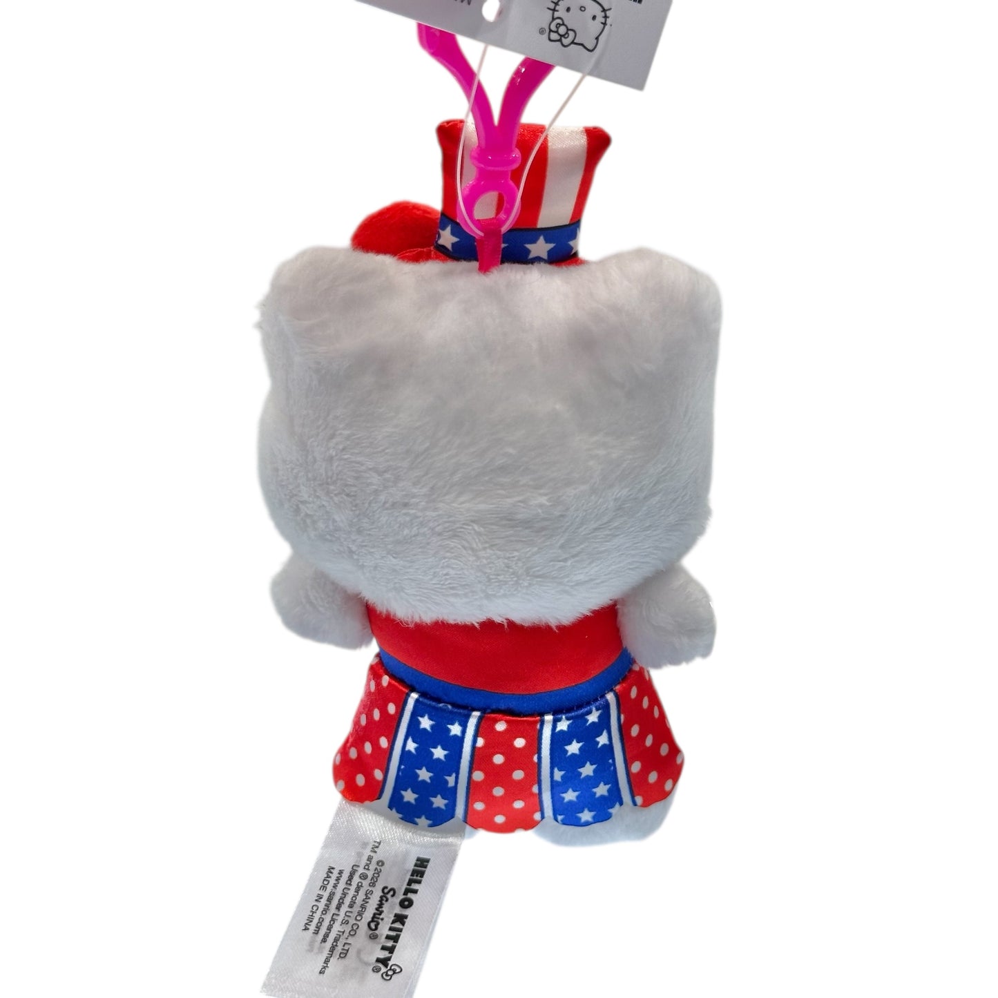 Hello Kitty "American" Flat Mascot Clip On