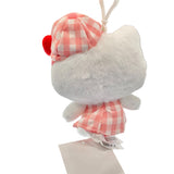 Hello Kitty "Gingham Casquette" Mascot Clip On Plush