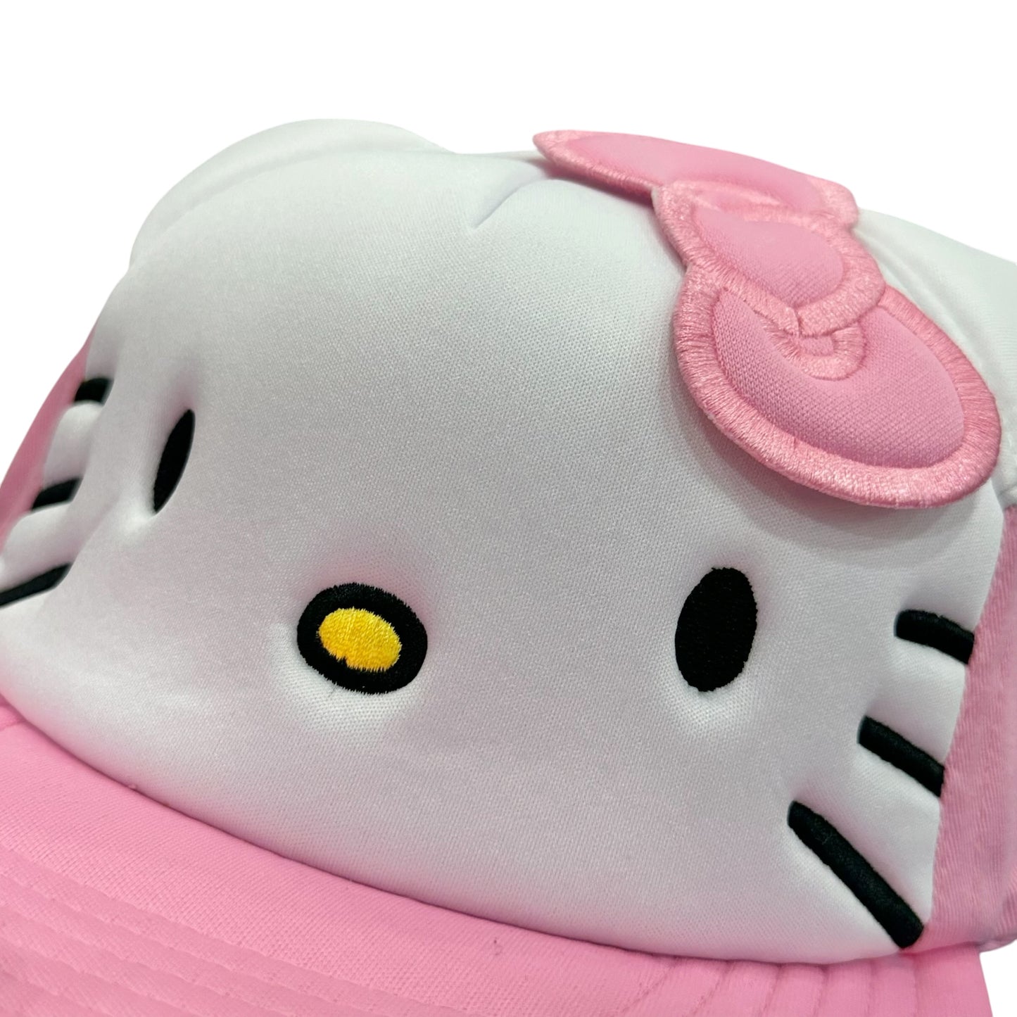 Hello Kitty "3D Ears Bow" Foam Front Flat Brim Baseball Cap