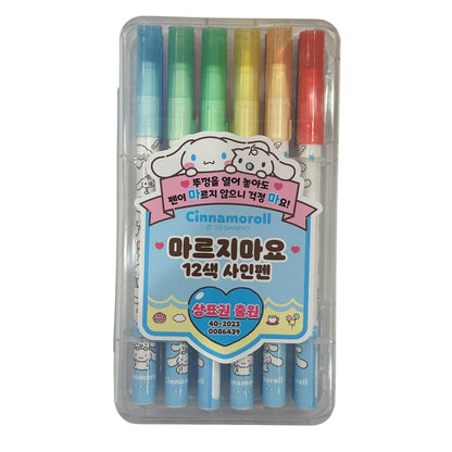 Cinnamoroll Never Drying 12 Color Marker Set