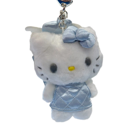 Hello Kitty "Blue Quilt" Keychain w/ Mascot