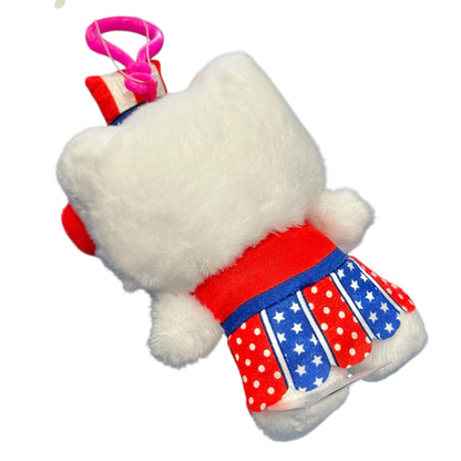 Hello Kitty "American" Flat Mascot Clip On
