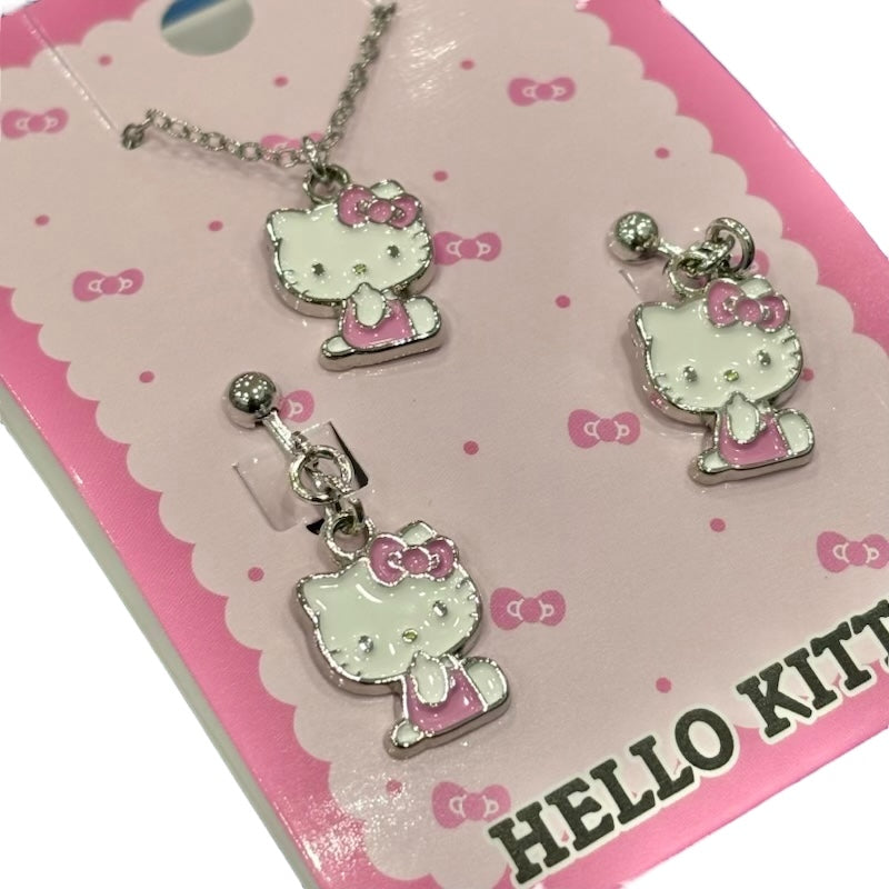 Hello Kitty Necklace & Earrings Set