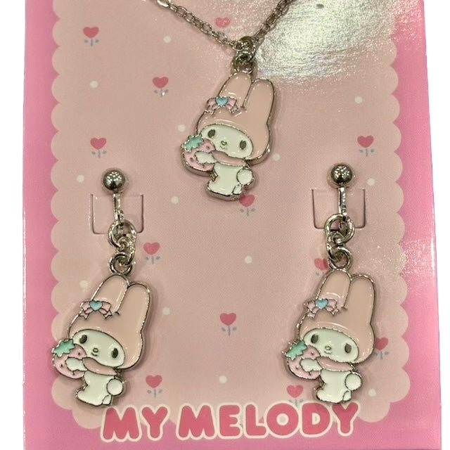 My Melody Necklace & Earrings Set