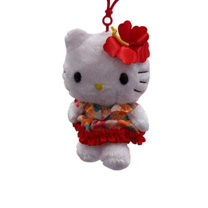 Hello Kitty "White Hibiscus" Mascot Clip On