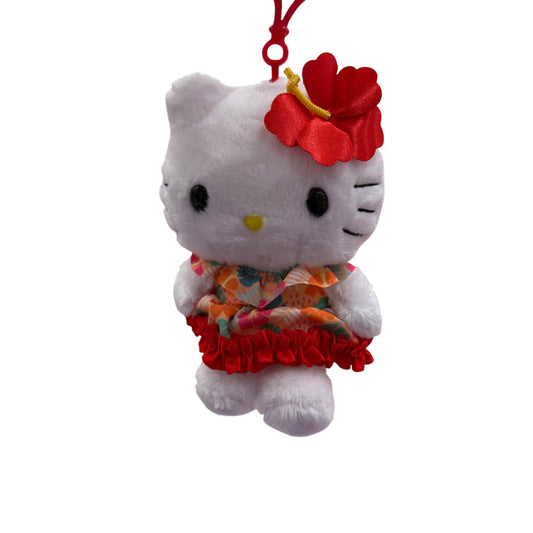 Hello Kitty "White Hibiscus" Mascot Clip On