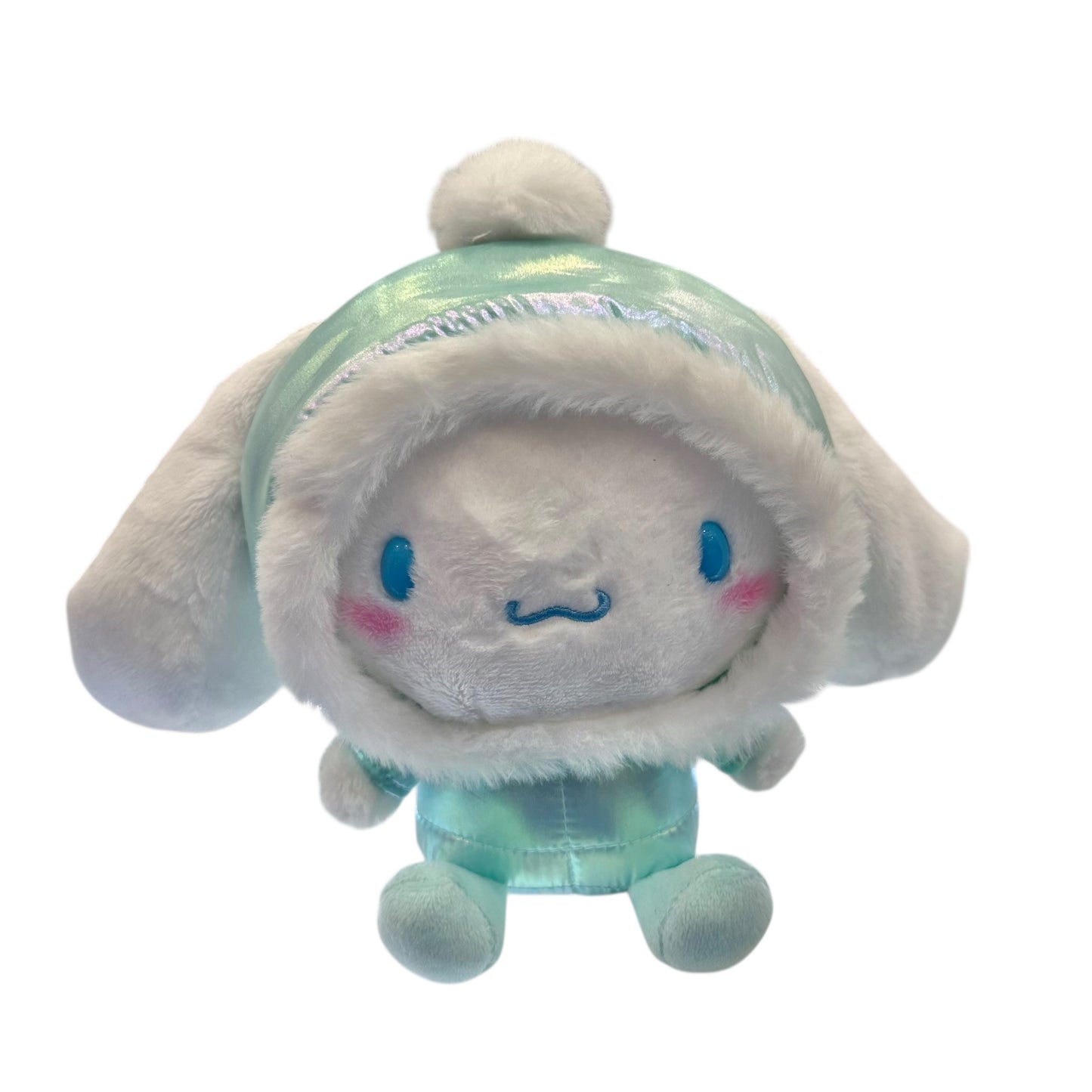 Cinnamoroll "Shiny Hooded Puffer Jacket" 8in Plush