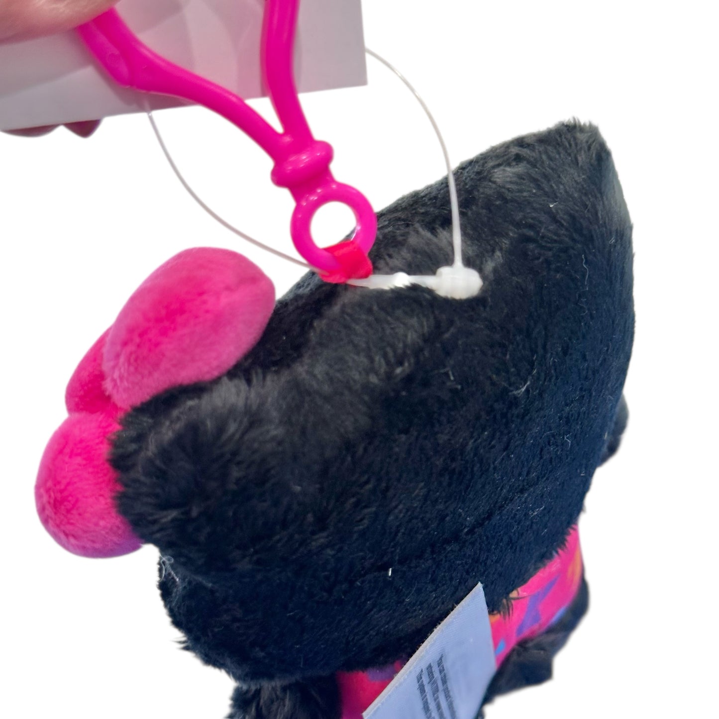 Hello Kitty "Black & Pink" Flat Mascot Clip On