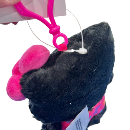 Hello Kitty "Black & Pink" Flat Mascot Clip On