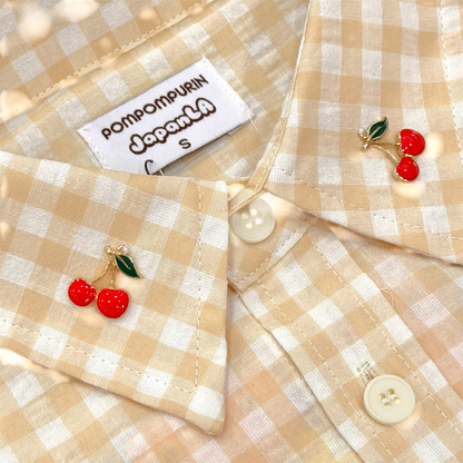JapanLA x Pompompurin Cherries Gingham Shirt