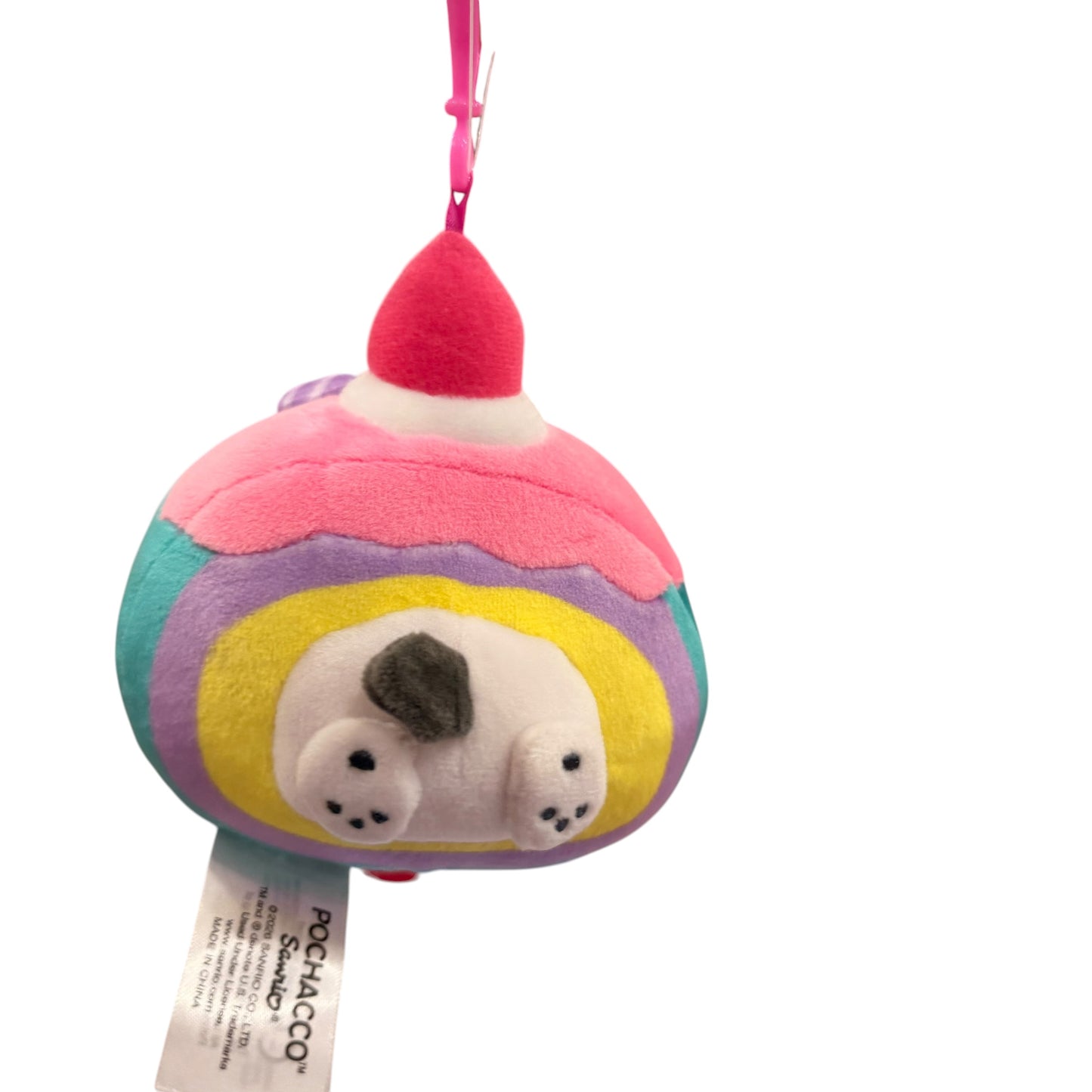 Pochacco "Colorful Cute Sweets" Swiss Roll Mascot Clip On