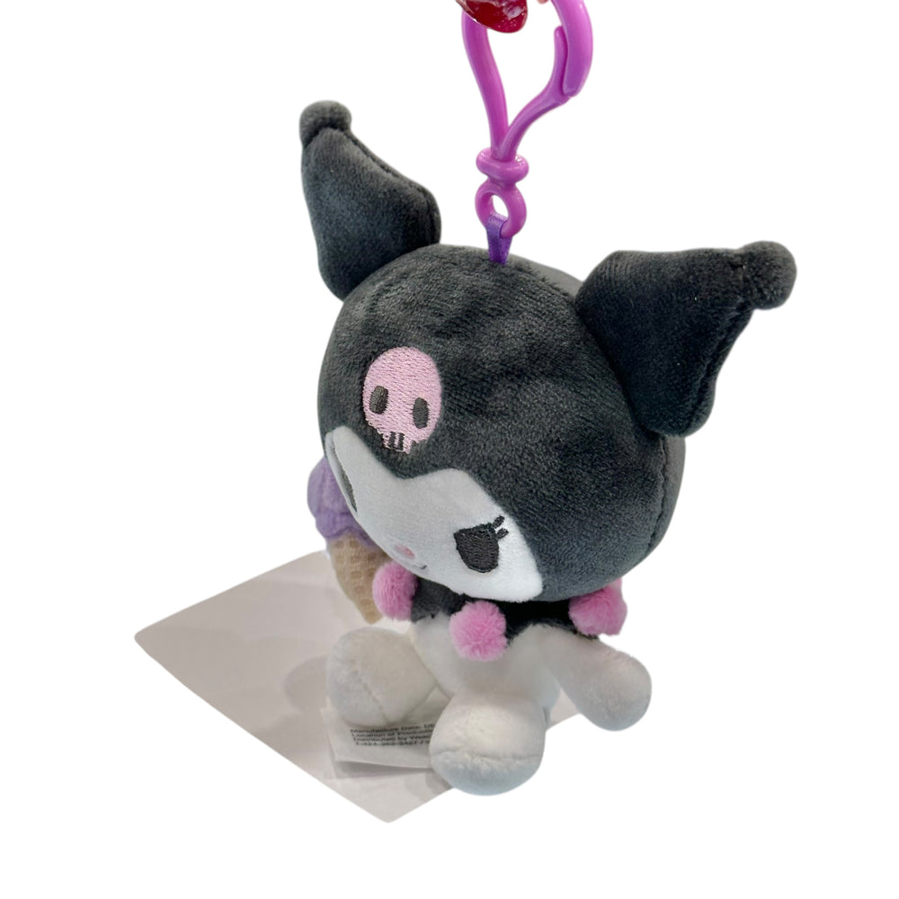 Kuromi "Pastel Check" Mascot Clip-On Plush