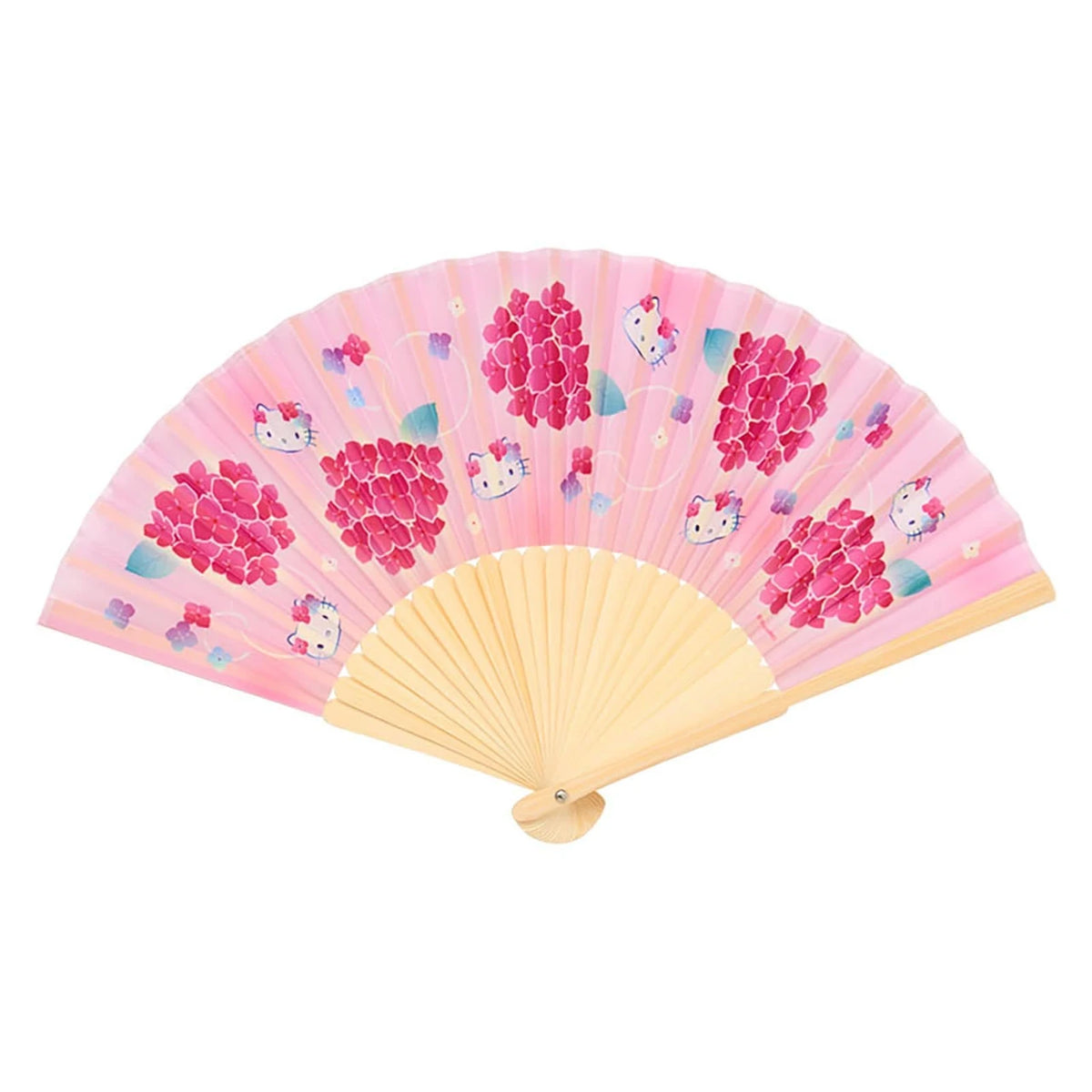 Hello Kitty Pink Flower Folding Fan