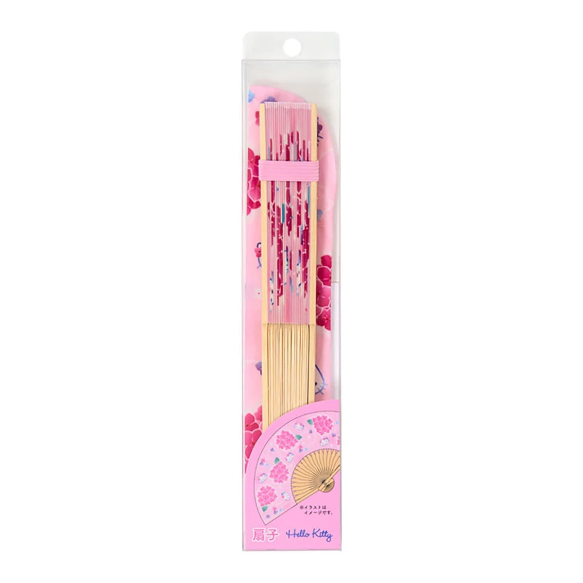 Hello Kitty Pink Flower Folding Fan