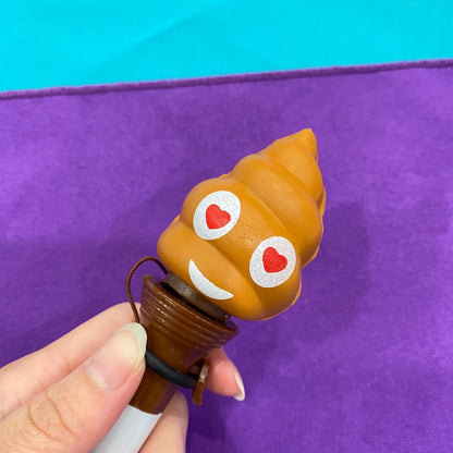 Poop Ballpoint Pen (Heart Eyes)
