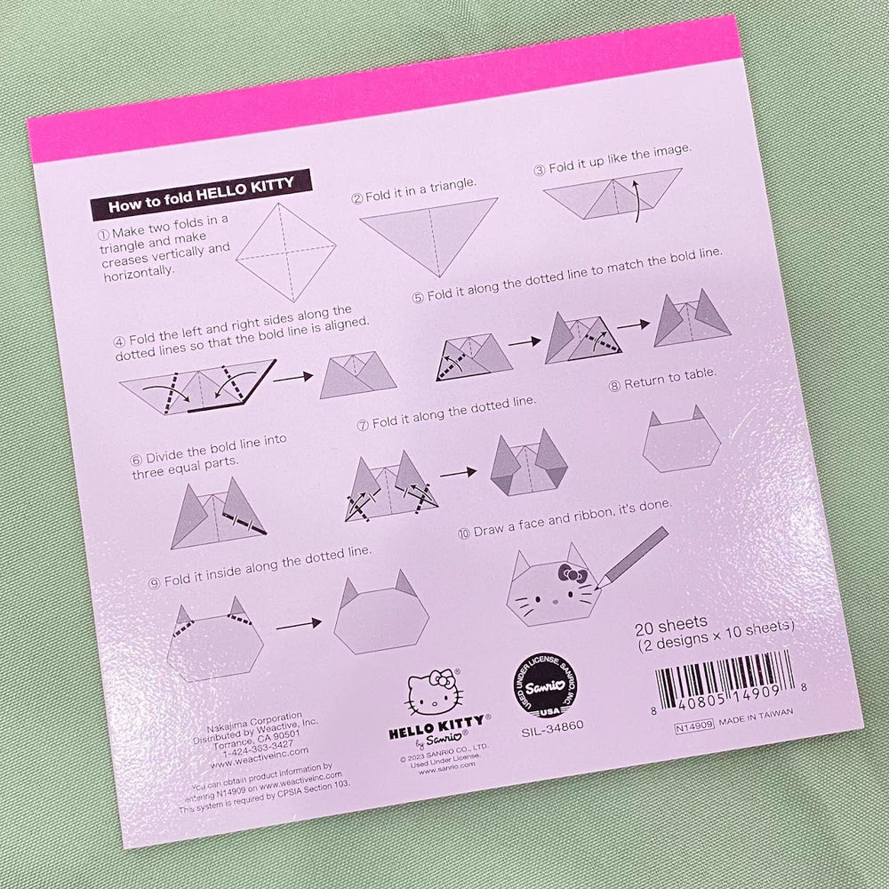 Hello Kitty Origami Memo (Pink)