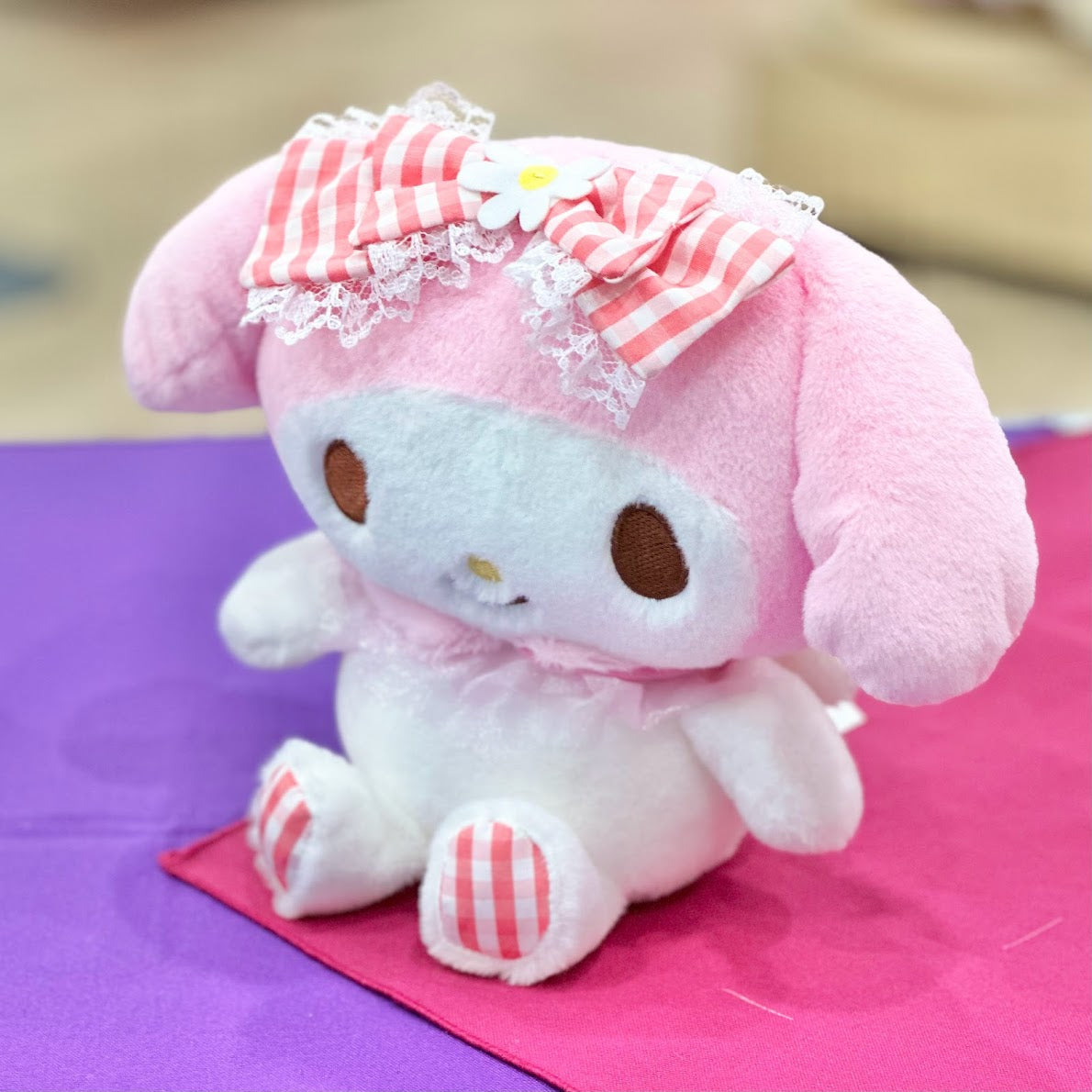 My Melody "Gingham w/ Wing" 9in Plush