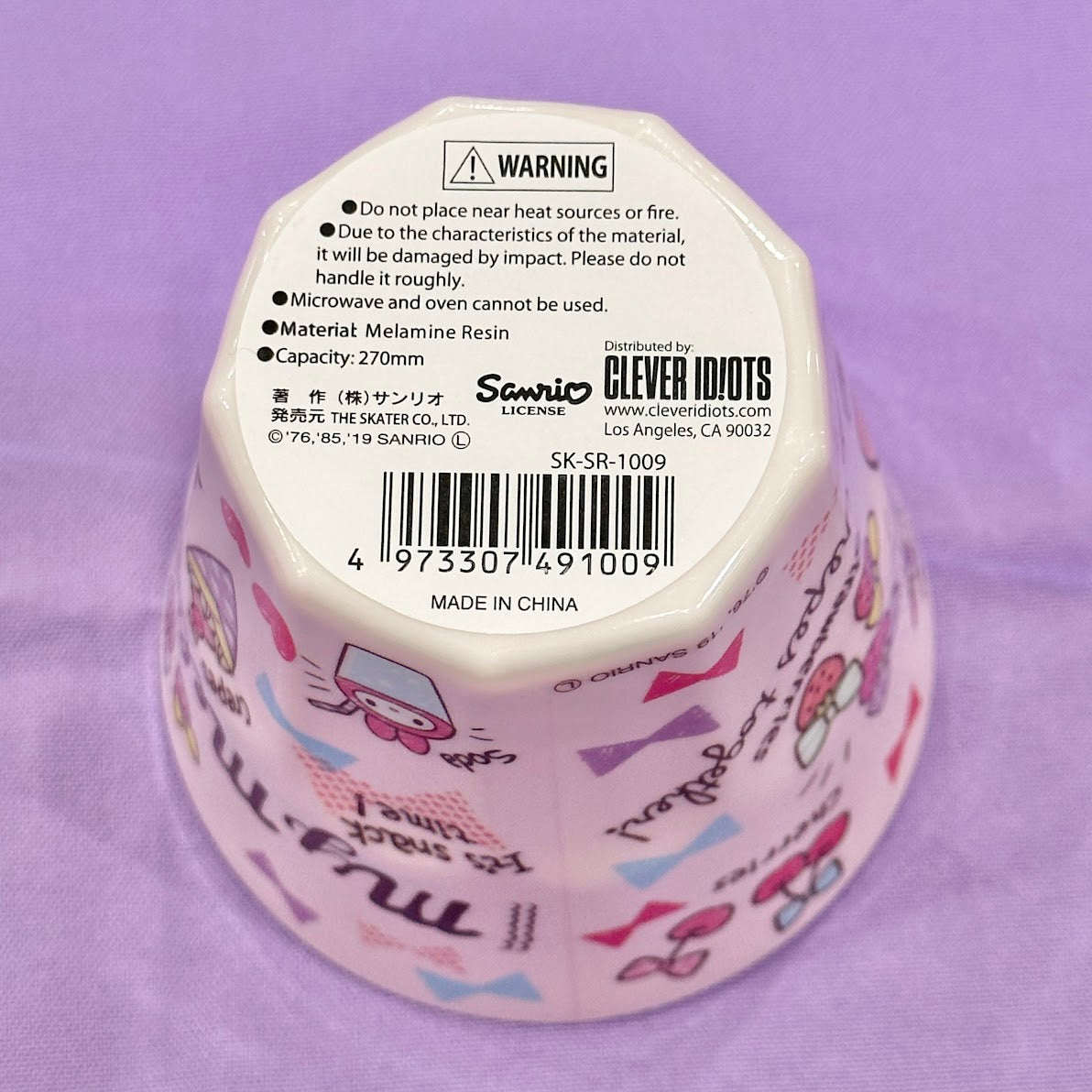 My Melody "Snack Time" Melamine Cup