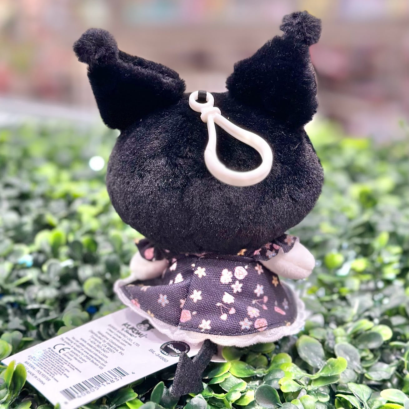 Kuromi "Flower Dress" Mascot Clip-On Plush