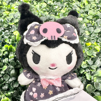 Kuromi "Flower Dress" Mascot Clip-On Plush