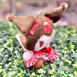 Kuromi "Chocolate & Strawberry" Mascot Clip-On Plush