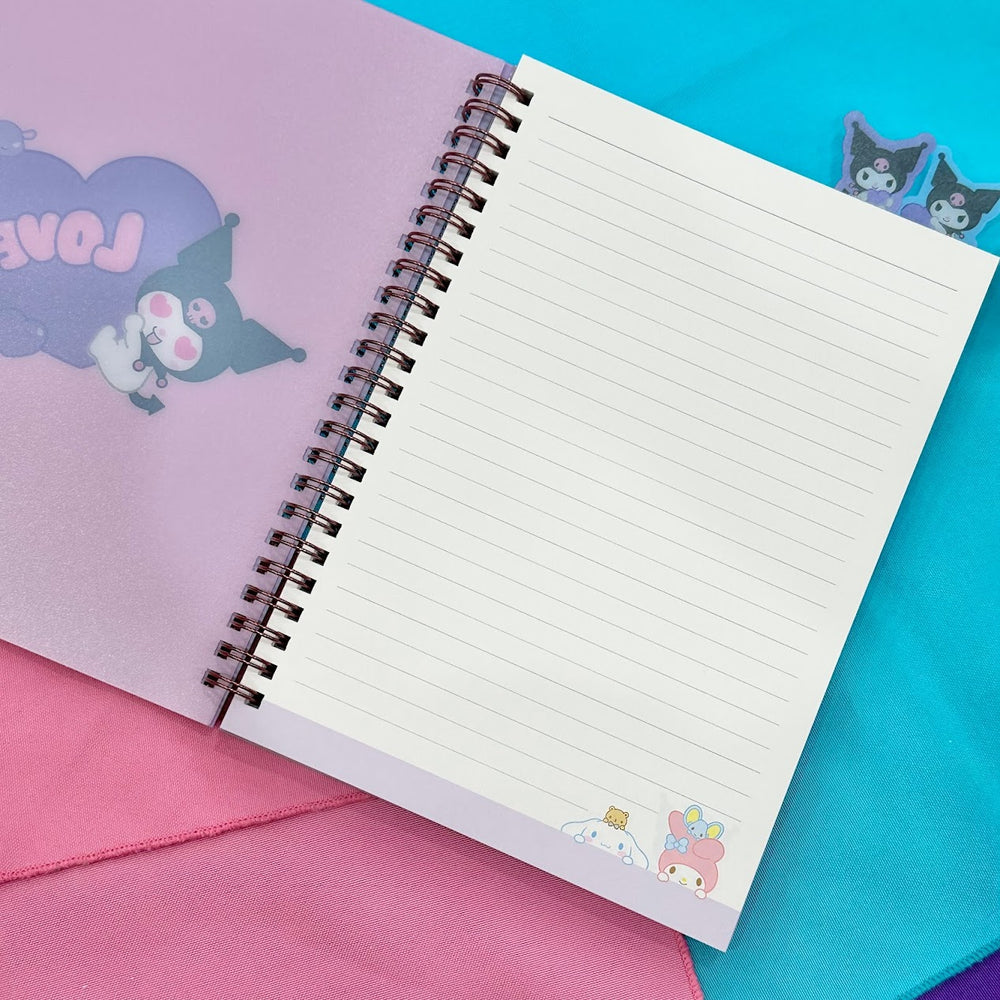 Kuromi 3-Section Index Notebook (All Over Pattern)