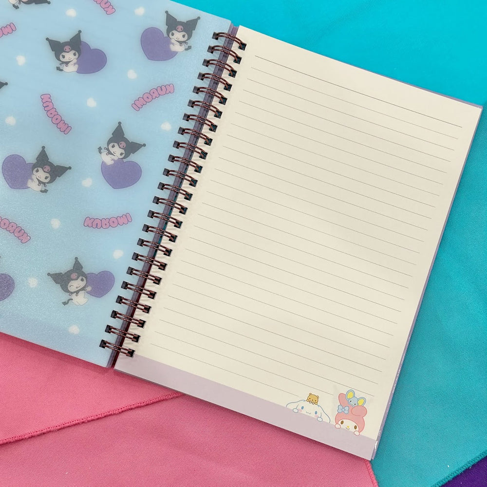 Kuromi 3-Section Index Notebook (All Over Pattern)