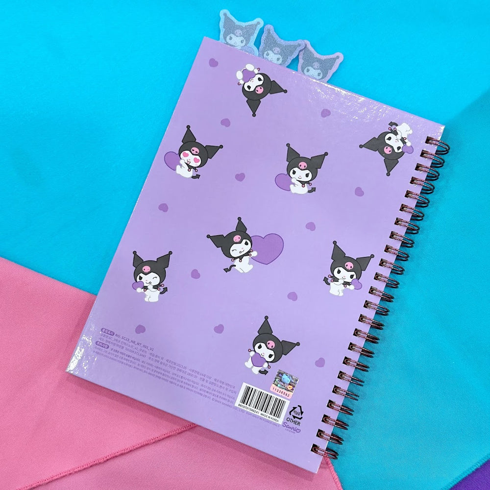 Kuromi 3-Section Index Notebook (All Over Pattern)
