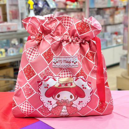 My Melody "Patchwork" Drawstring Tote Bag