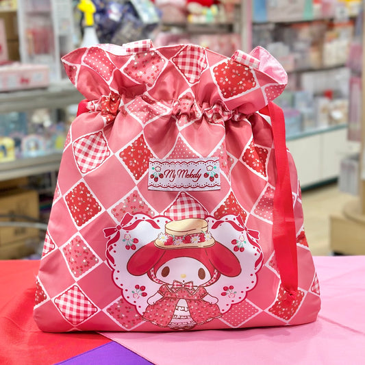 My Melody "Patchwork" Drawstring Tote Bag