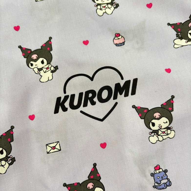 Kuromi Medium "Letter" Drawstring Bag