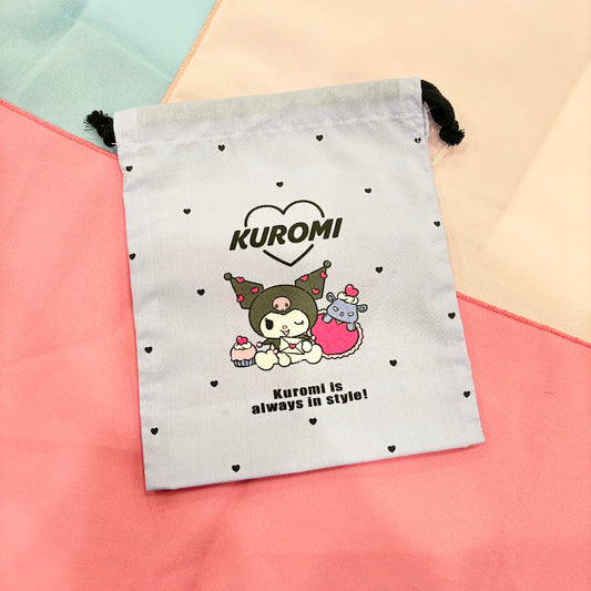 Kuromi Small "Letter" Drawstring Bag