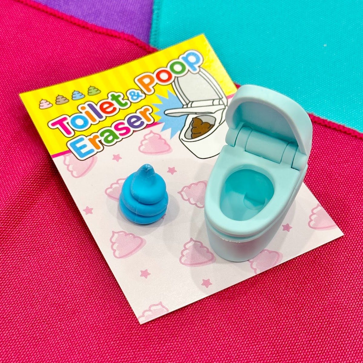 Toilet & Poop Eraser (Blue)