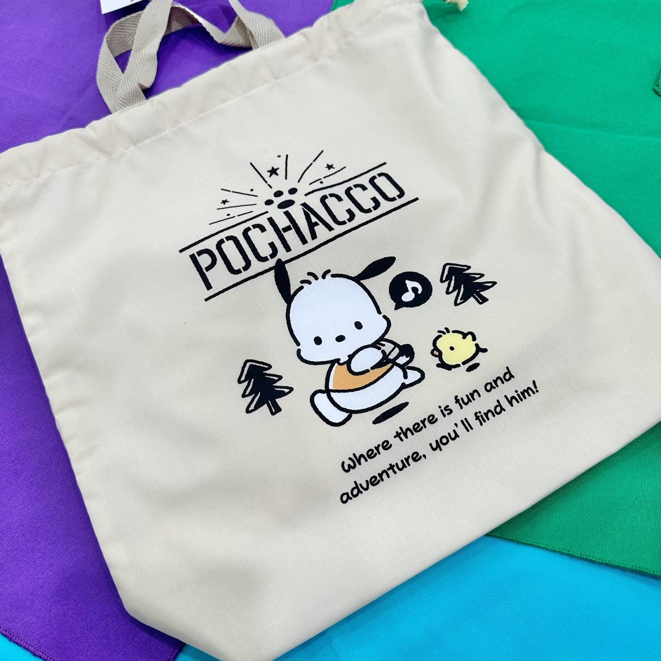 Pochacco Drawstring Tote Bag