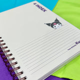 Kuromi Left Bounded 4 Index Notebook (White)